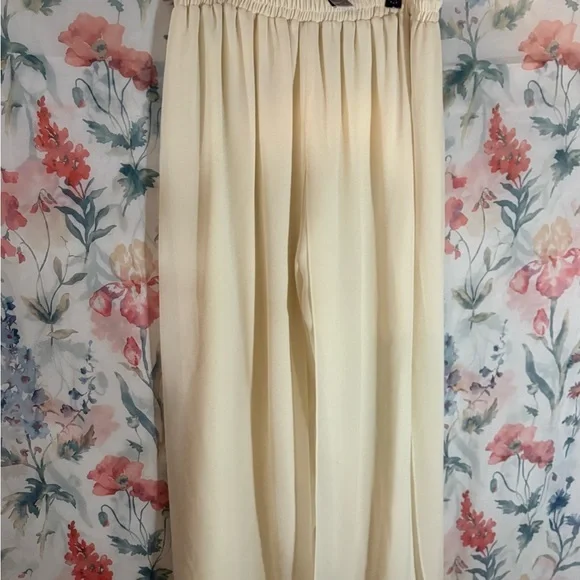 Vintage Elegant Cream Women's Pants - Picture 4 of 8